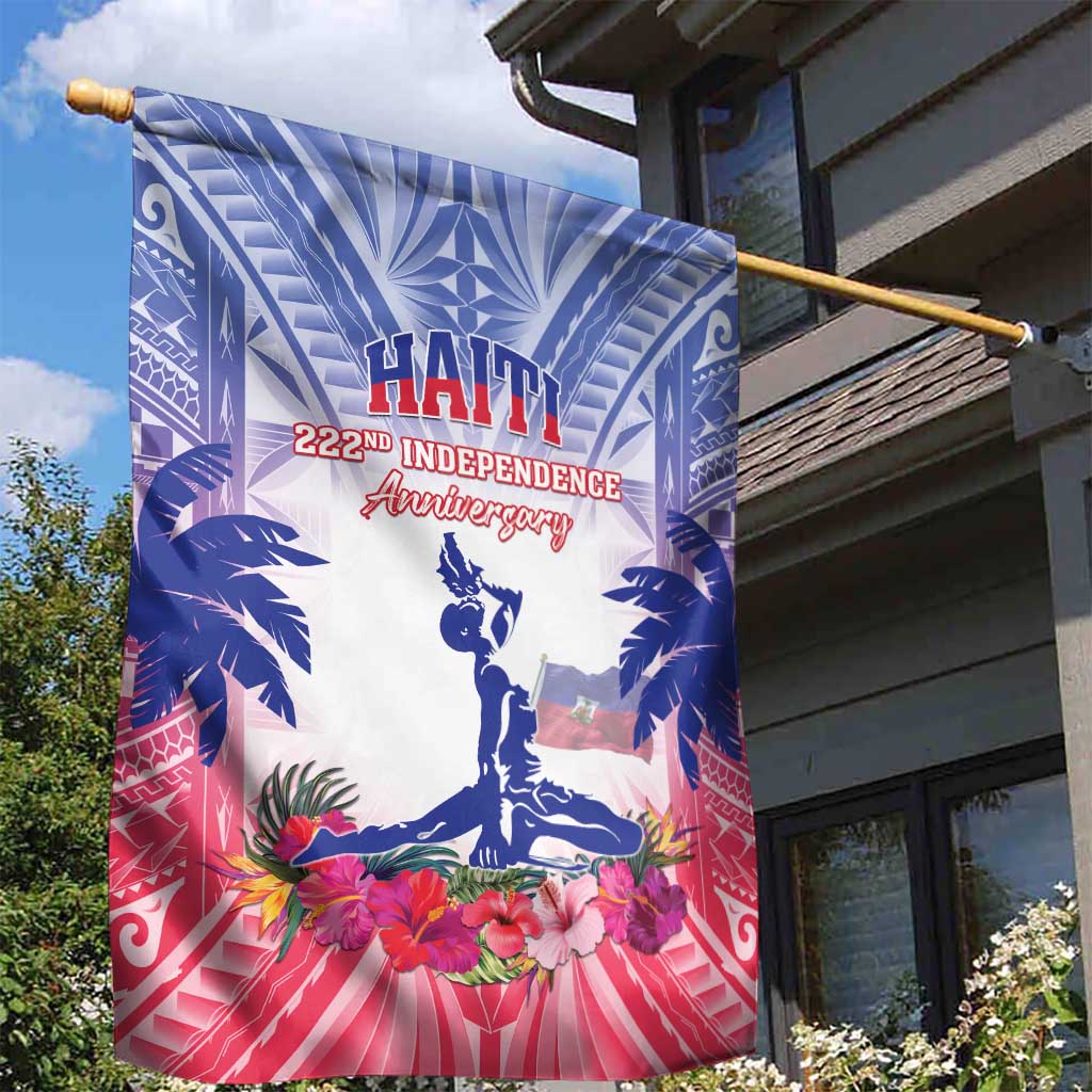 Haiti Independence Day Garden Flag Neg Maron Polynesian Style LT05