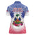 Personalised Haiti Independence Day Women Polo Shirt Neg Maron Polynesian Style