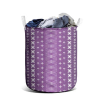 Purple Samoa Malu Tattoo Inspired Laundry Basket - Polynesian Pride
