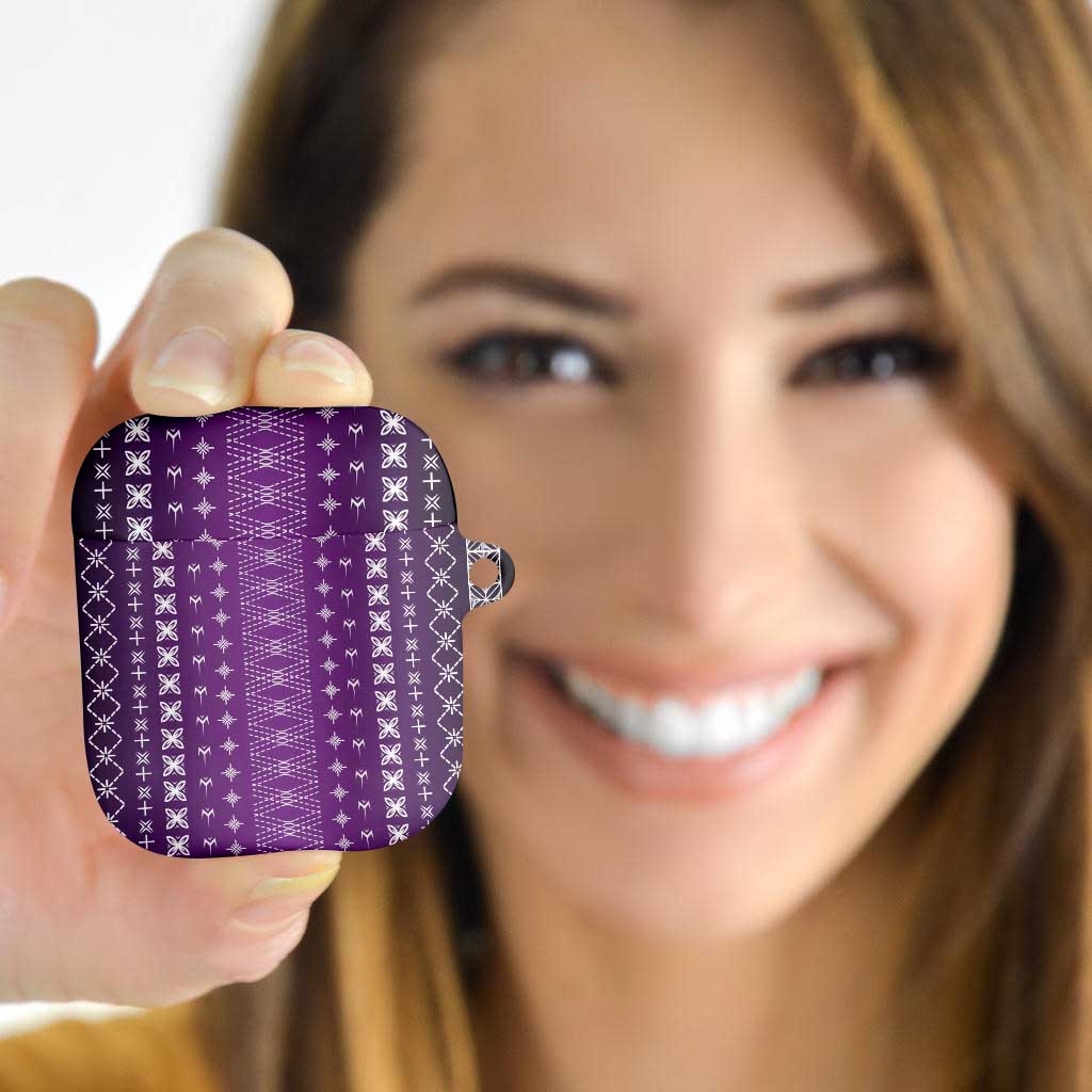 Purple Samoa Malu Tattoo Inspired AirPods Case - Polynesian Pride