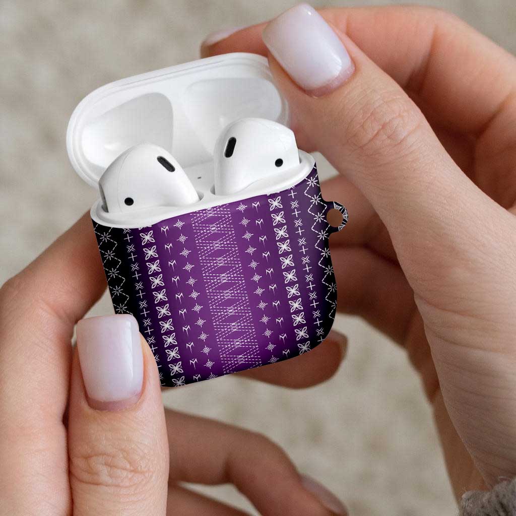 Purple Samoa Malu Tattoo Inspired AirPods Case - Polynesian Pride