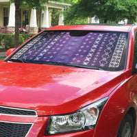 Purple Samoa Malu Tattoo Inspired Auto Sun Shade - Polynesian Pride