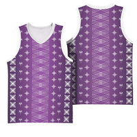 Purple Samoa Malu Tattoo Inspired Basketball Jersey - Polynesian Pride