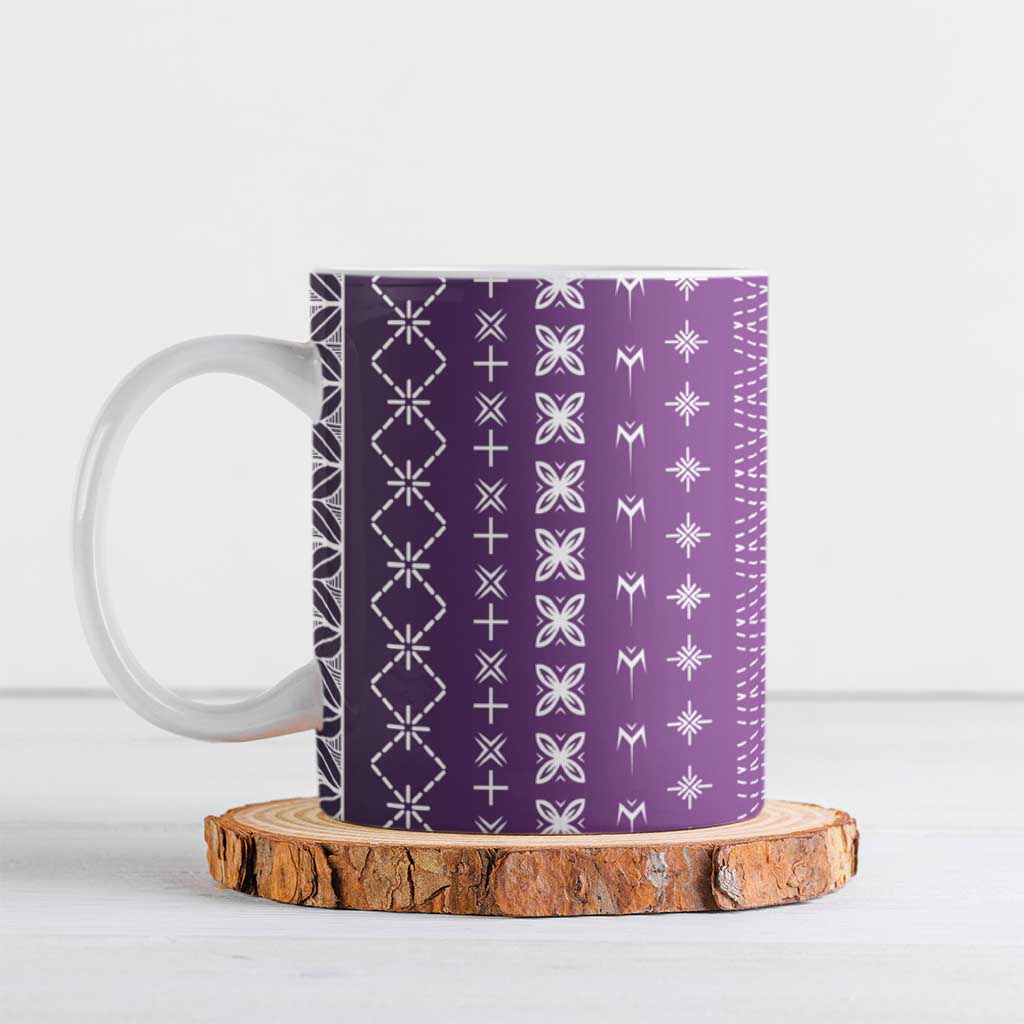 Purple Samoa Malu Tattoo Inspired Ceramic Mug LT05 Purple - Polynesian Pride