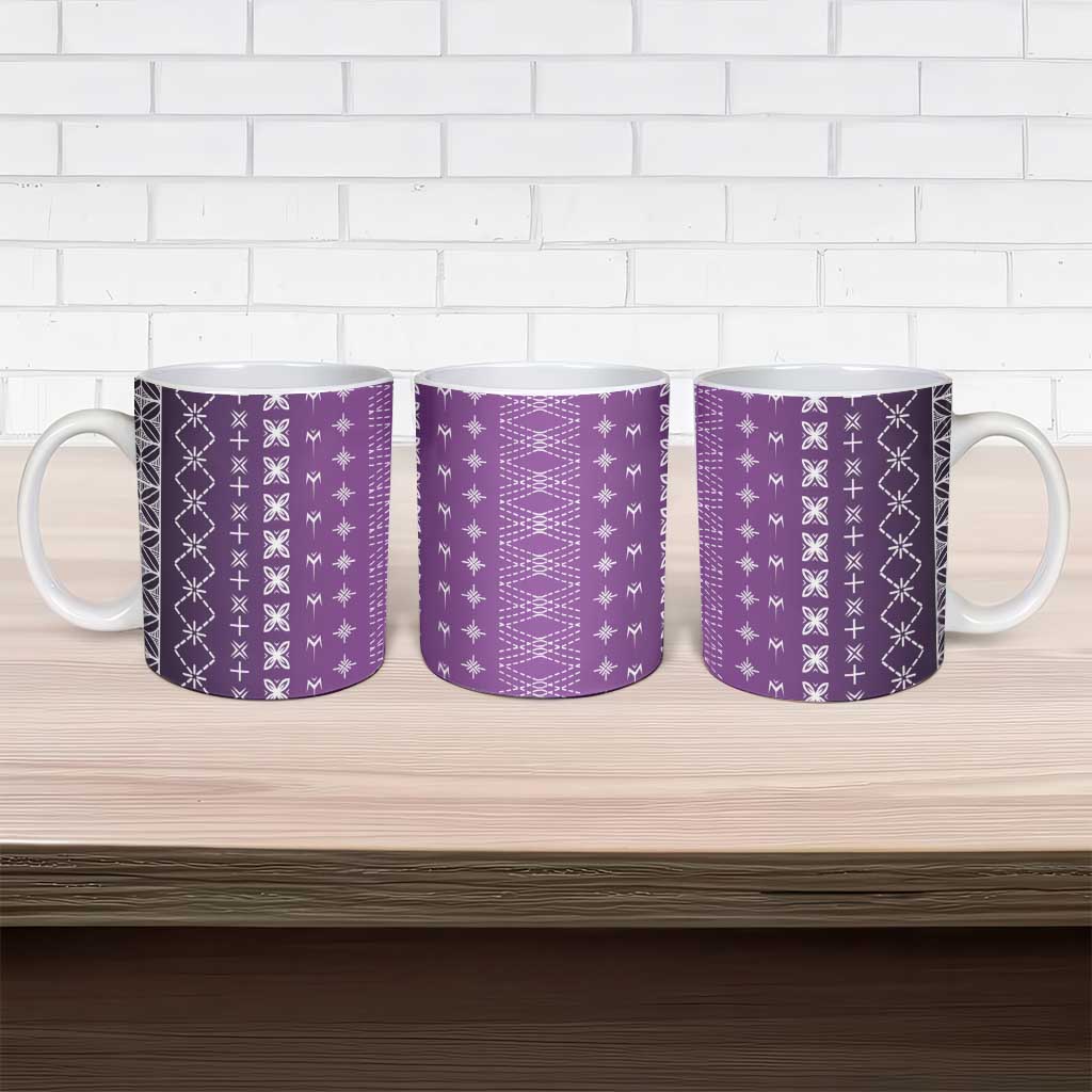 Purple Samoa Malu Tattoo Inspired Ceramic Mug LT05 - Polynesian Pride