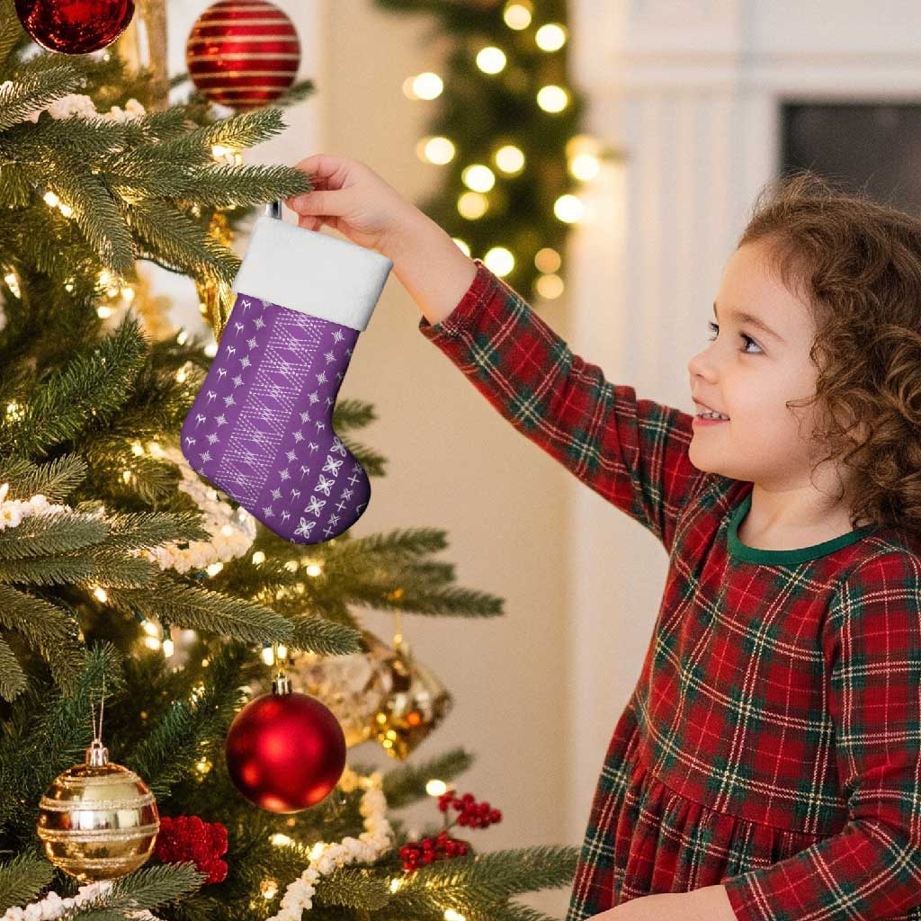 Purple Samoa Malu Tattoo Inspired Christmas Stocking - Polynesian Pride