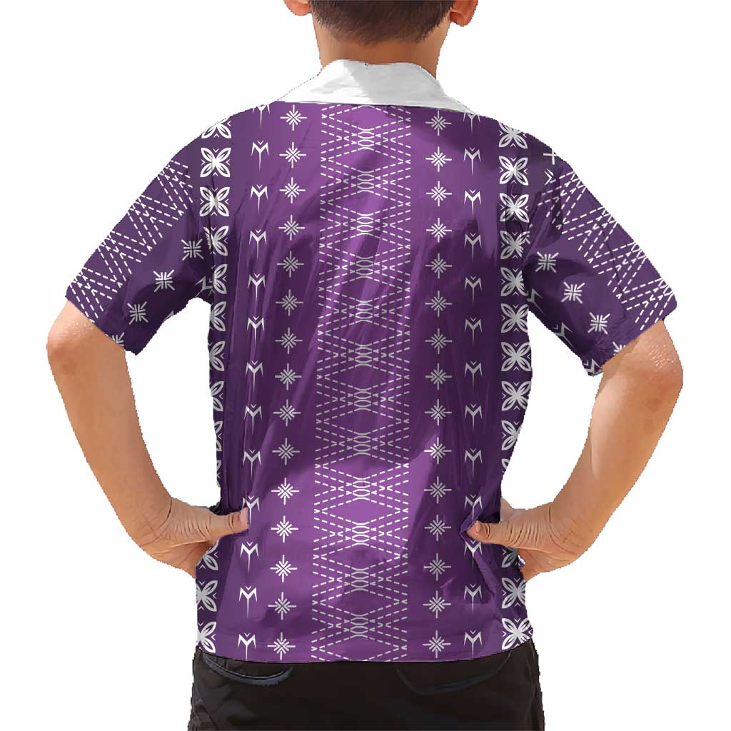 Purple Samoa Malu Tattoo Inspired Family Matching Mermaid Dress and Hawaiian Shirt - Polynesian Pride