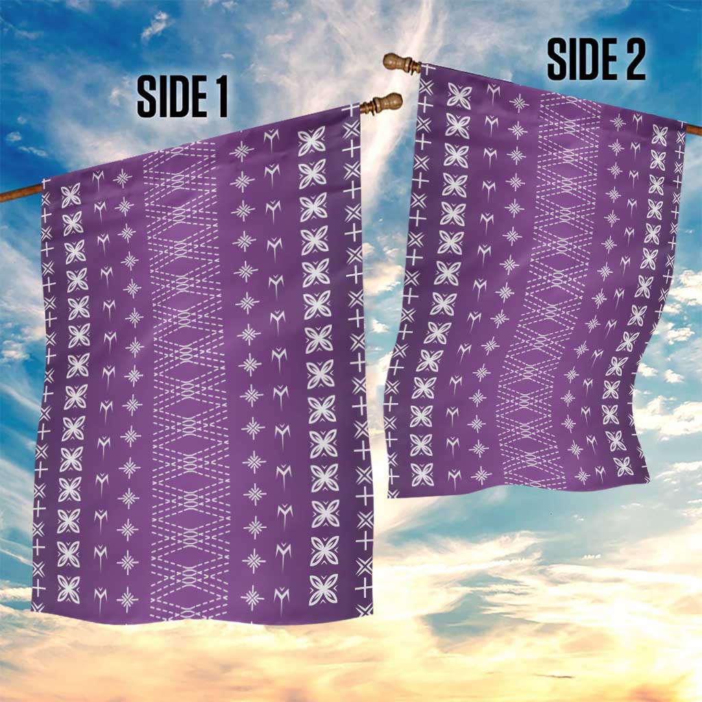 Purple Samoa Malu Tattoo Inspired Garden Flag - Polynesian Pride