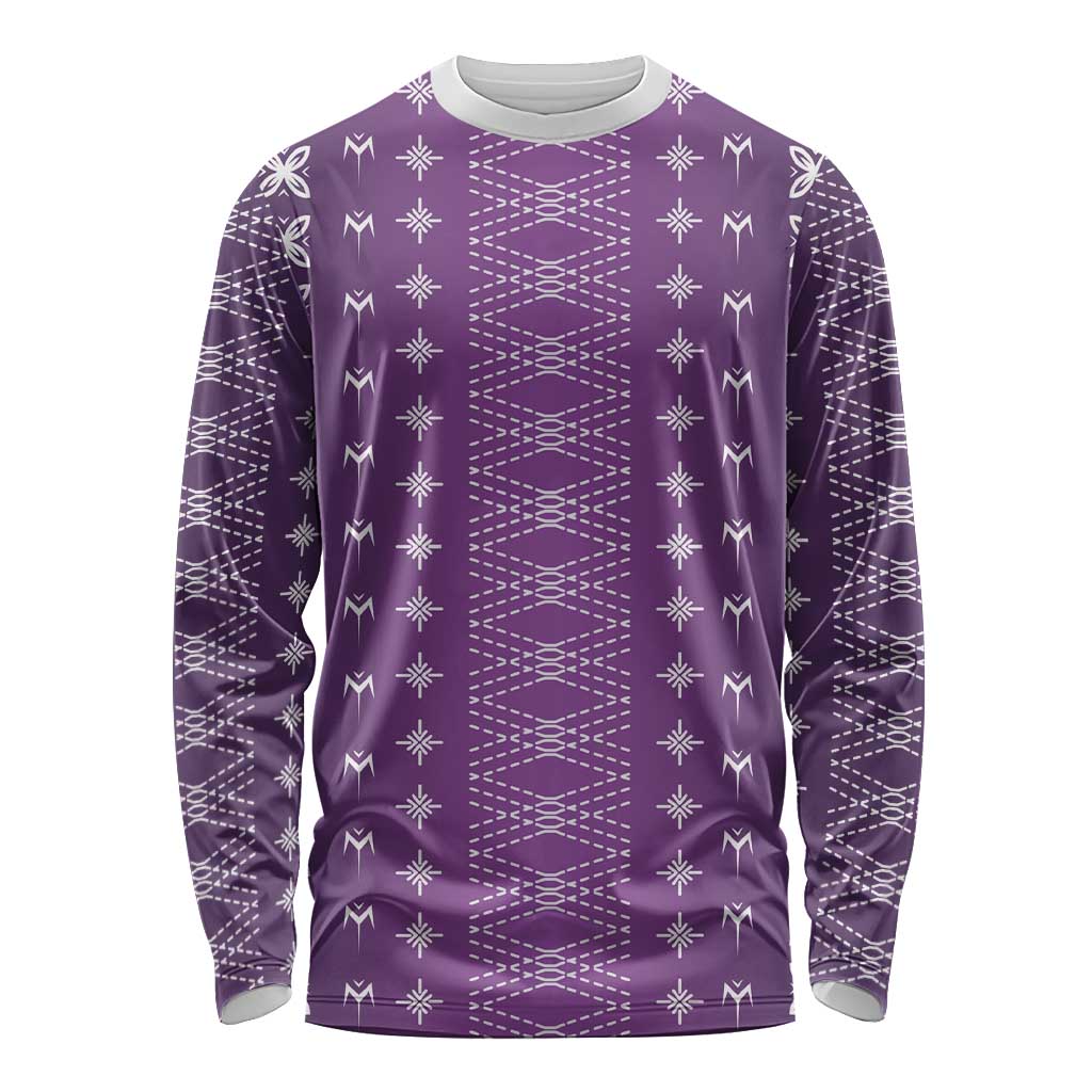 Purple Samoa Malu Tattoo Inspired Long Sleeve Shirt - Polynesian Pride