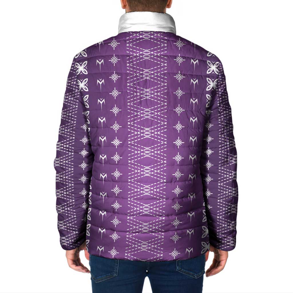 Purple Samoa Malu Tattoo Inspired Padded Jacket - Polynesian Pride