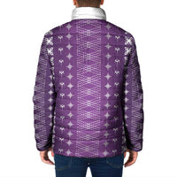 Purple Samoa Malu Tattoo Inspired Padded Jacket - Polynesian Pride