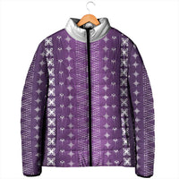 Purple Samoa Malu Tattoo Inspired Padded Jacket - Polynesian Pride