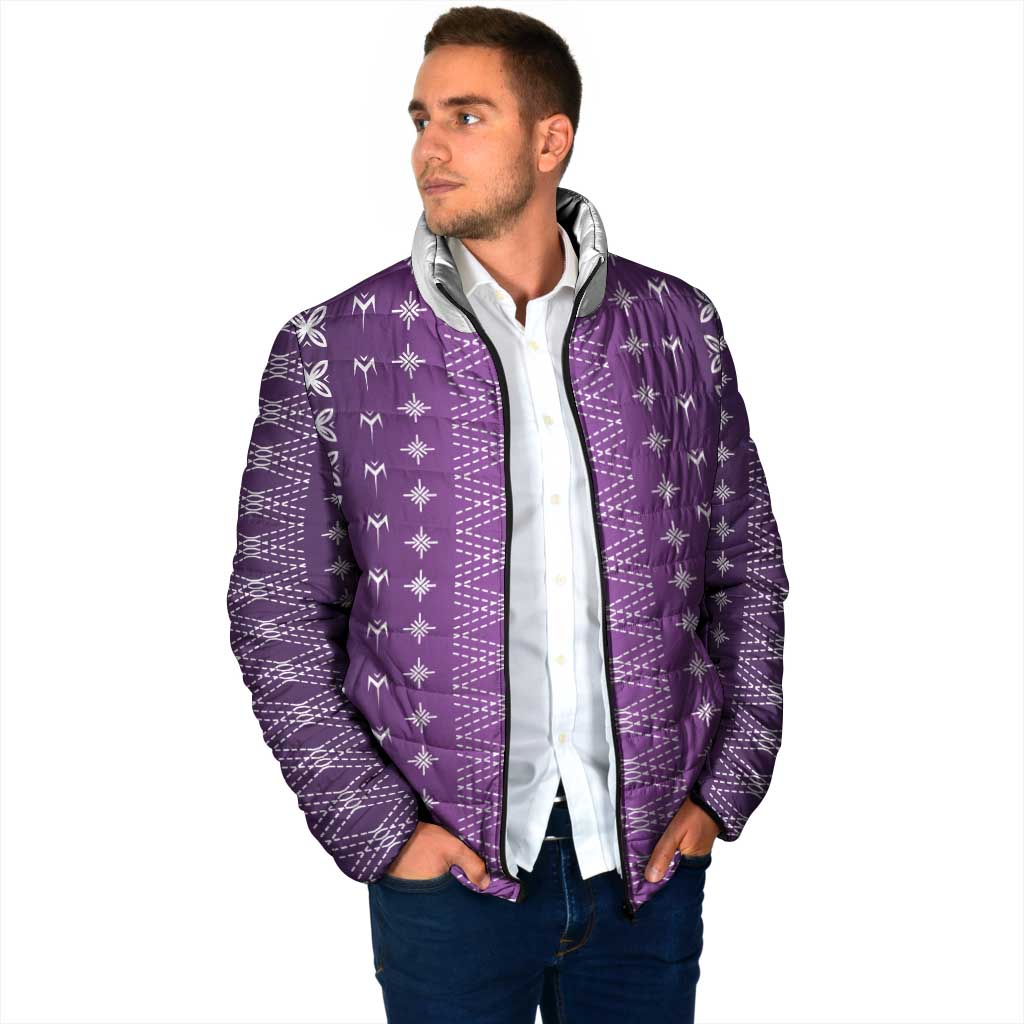 Purple Samoa Malu Tattoo Inspired Padded Jacket - Polynesian Pride