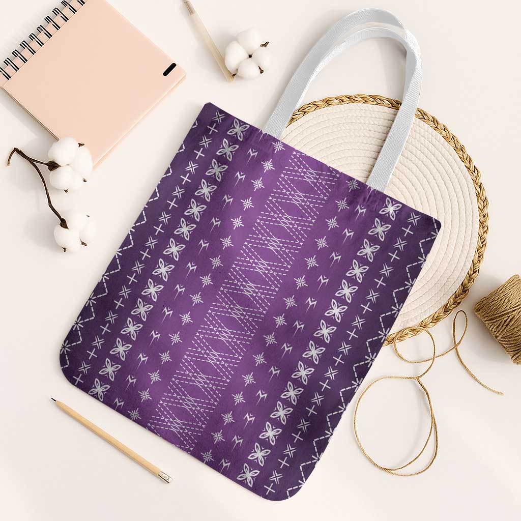 Purple Samoa Malu Tattoo Inspired Tote Bag - Polynesian Pride