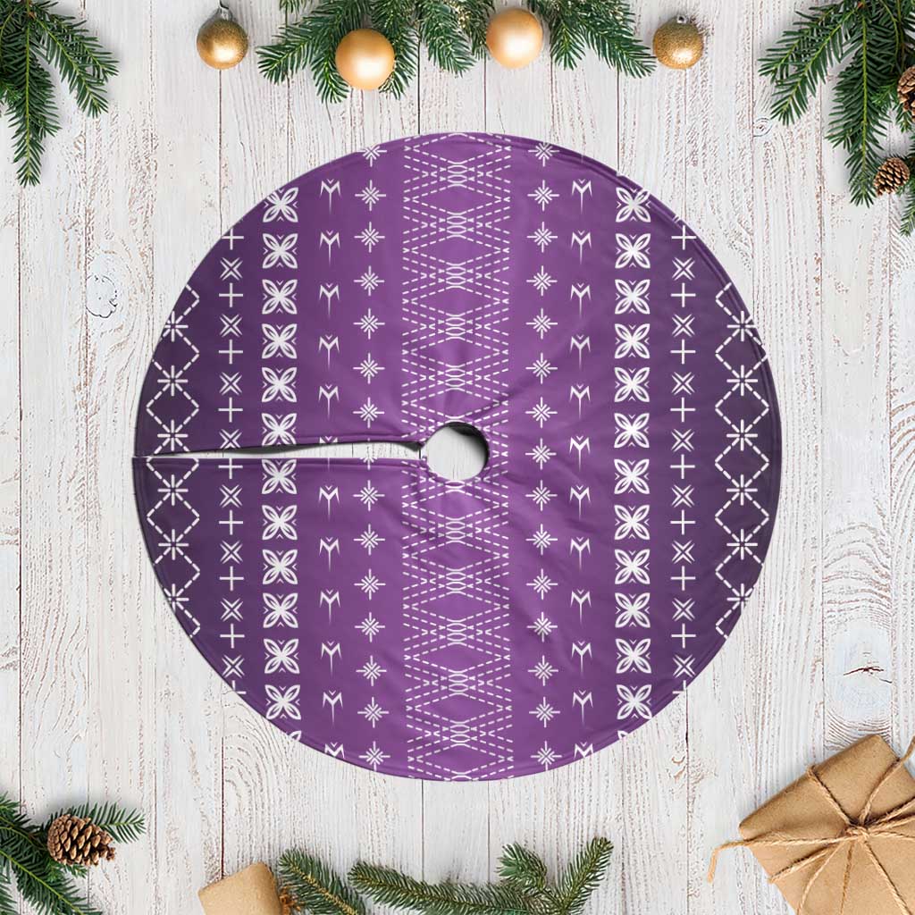 Purple Samoa Malu Tattoo Inspired Tree Skirt - Polynesian Pride