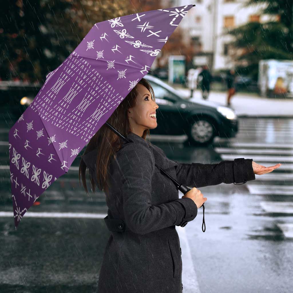 Purple Samoa Malu Tattoo Inspired Umbrella - Polynesian Pride