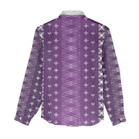 Purple Samoa Malu Tattoo Inspired Women Casual Shirt - Polynesian Pride