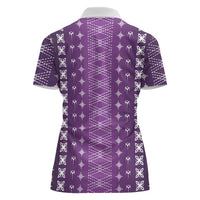 Purple Samoa Malu Tattoo Inspired Women Polo Shirt - Polynesian Pride