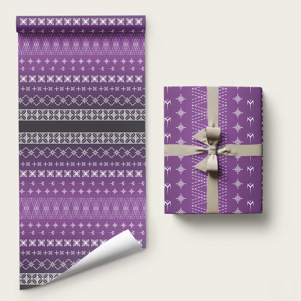 Purple Samoa Malu Tattoo Inspired Wrapping Paper