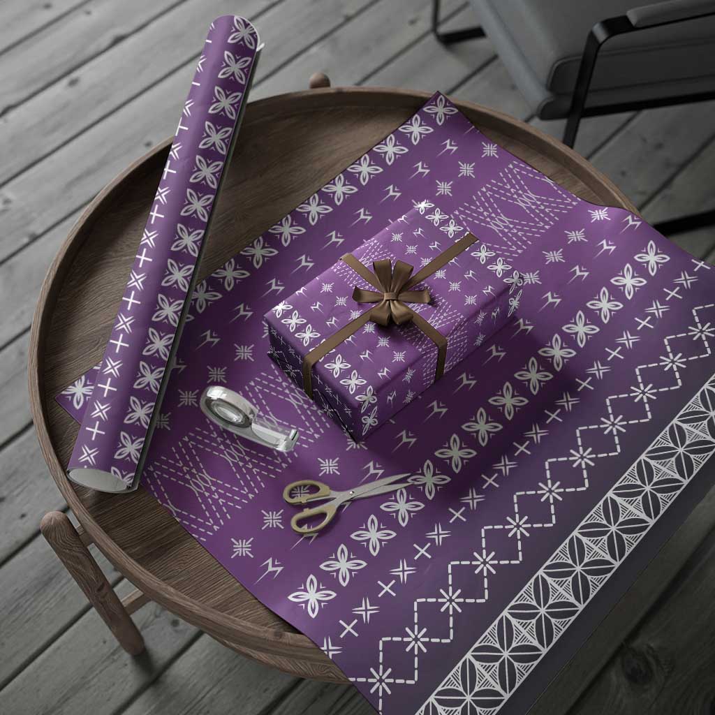 Purple Samoa Malu Tattoo Inspired Wrapping Paper