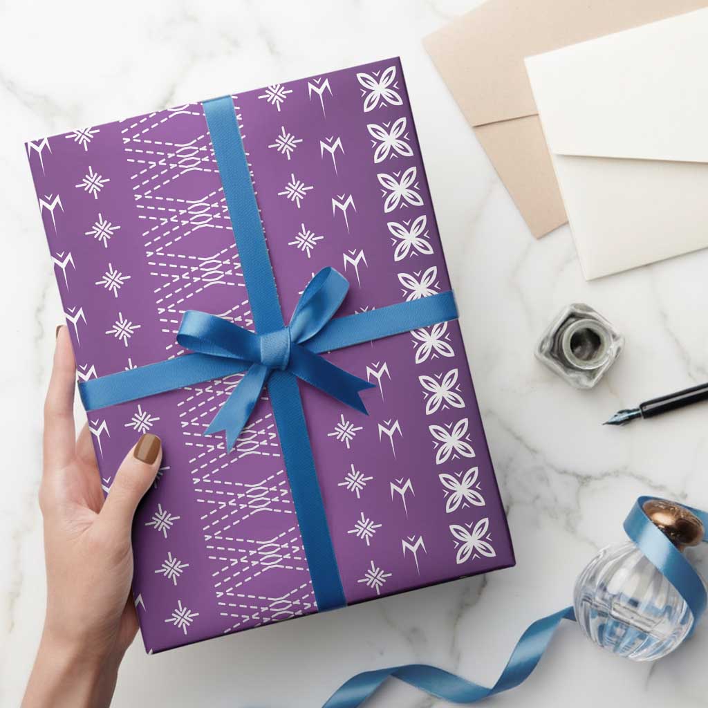Purple Samoa Malu Tattoo Inspired Wrapping Paper