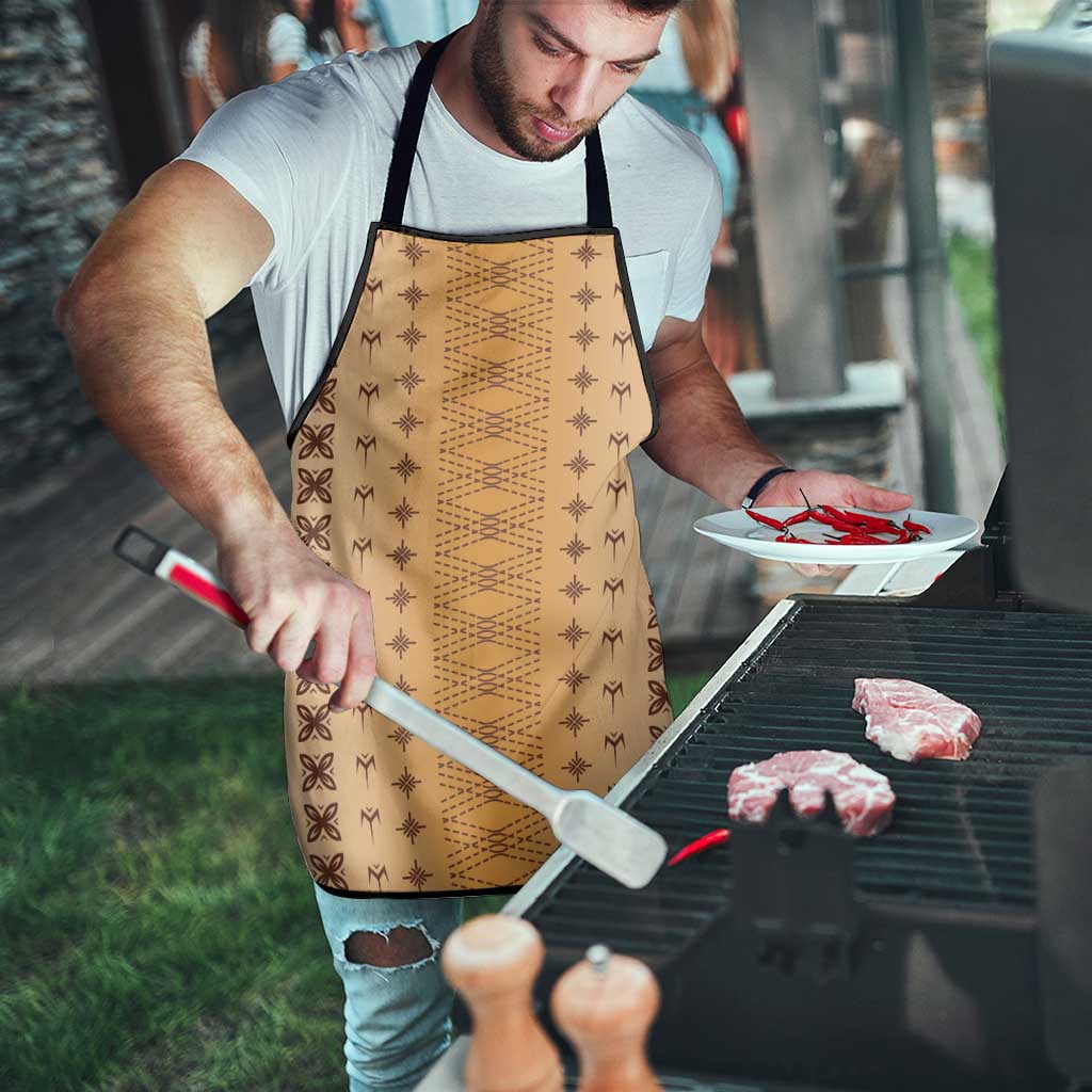 Beige Samoa Malu Tattoo Inspired Apron - Polynesian Pride