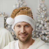 Beige Samoa Malu Tattoo Inspired Christmas Santa Hat - Polynesian Pride