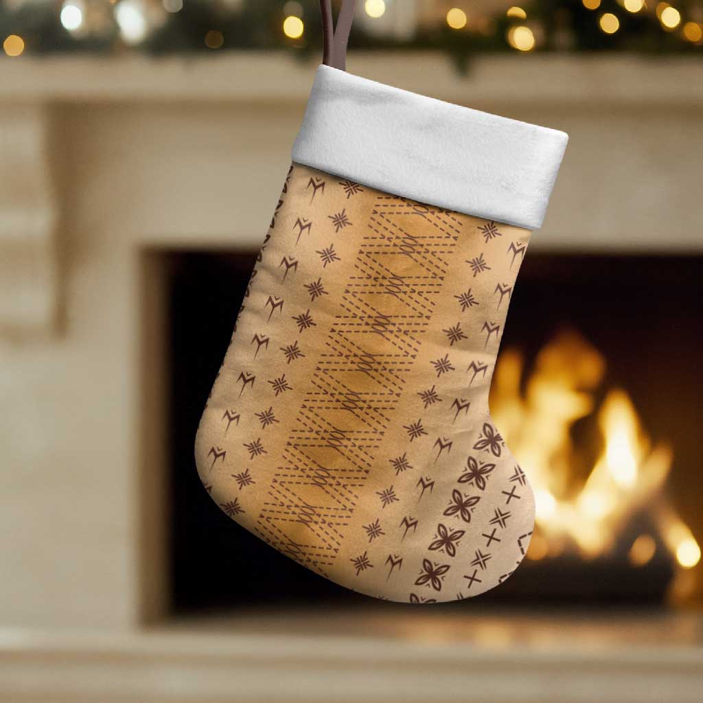 Beige Samoa Malu Tattoo Inspired Christmas Stocking - Polynesian Pride