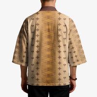 Beige Samoa Malu Tattoo Inspired Kimono - Polynesian Pride