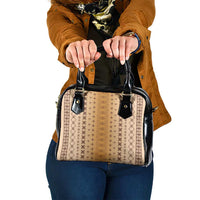 Beige Samoa Malu Tattoo Inspired Shoulder Handbag - Polynesian Pride