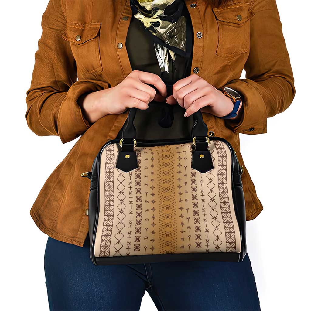 Beige Samoa Malu Tattoo Inspired Shoulder Handbag - Polynesian Pride