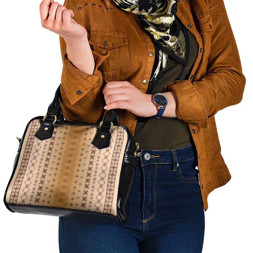 Beige Samoa Malu Tattoo Inspired Shoulder Handbag - Polynesian Pride