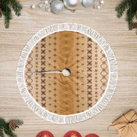 Beige Samoa Malu Tattoo Inspired Tree Skirt - Polynesian Pride