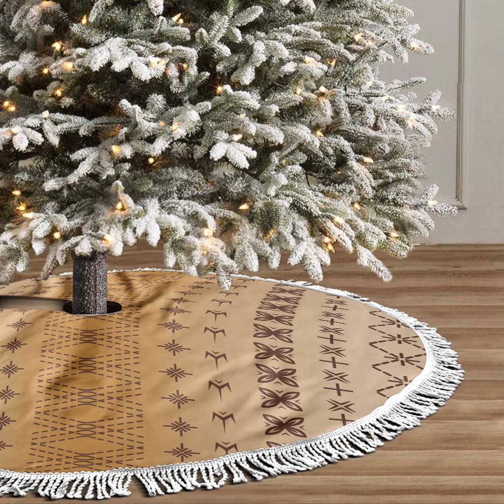 Beige Samoa Malu Tattoo Inspired Tree Skirt - Polynesian Pride
