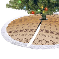 Beige Samoa Malu Tattoo Inspired Tree Skirt - Polynesian Pride