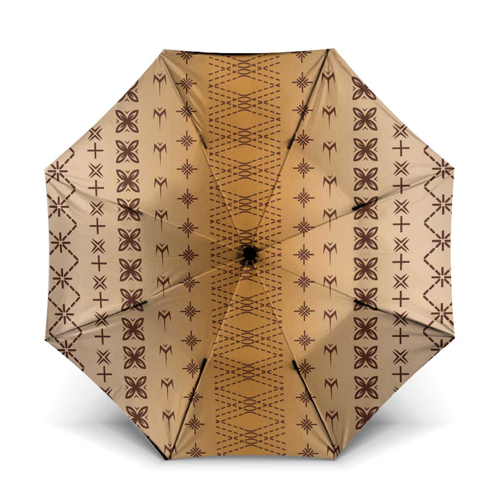 Beige Samoa Malu Tattoo Inspired Umbrella - Polynesian Pride