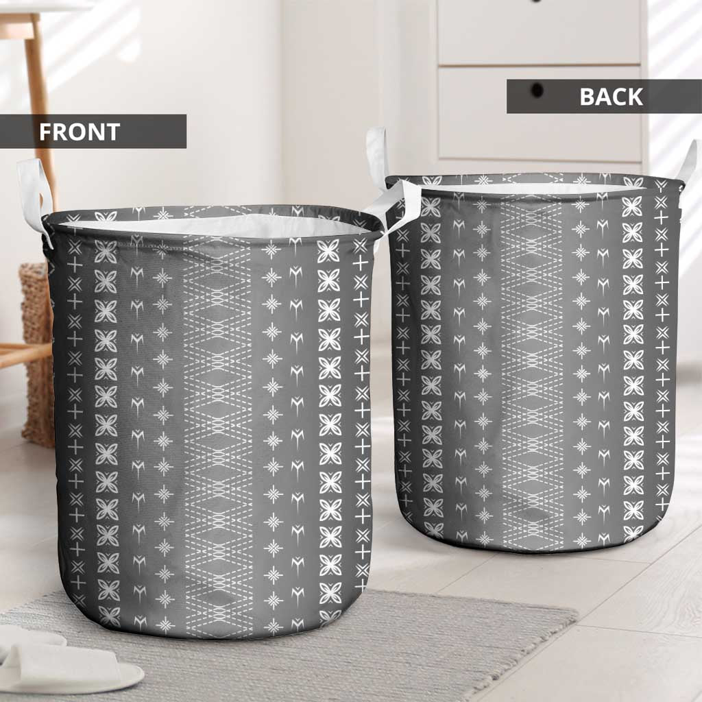 Black Samoa Malu Tattoo Inspired Laundry Basket - Polynesian Pride