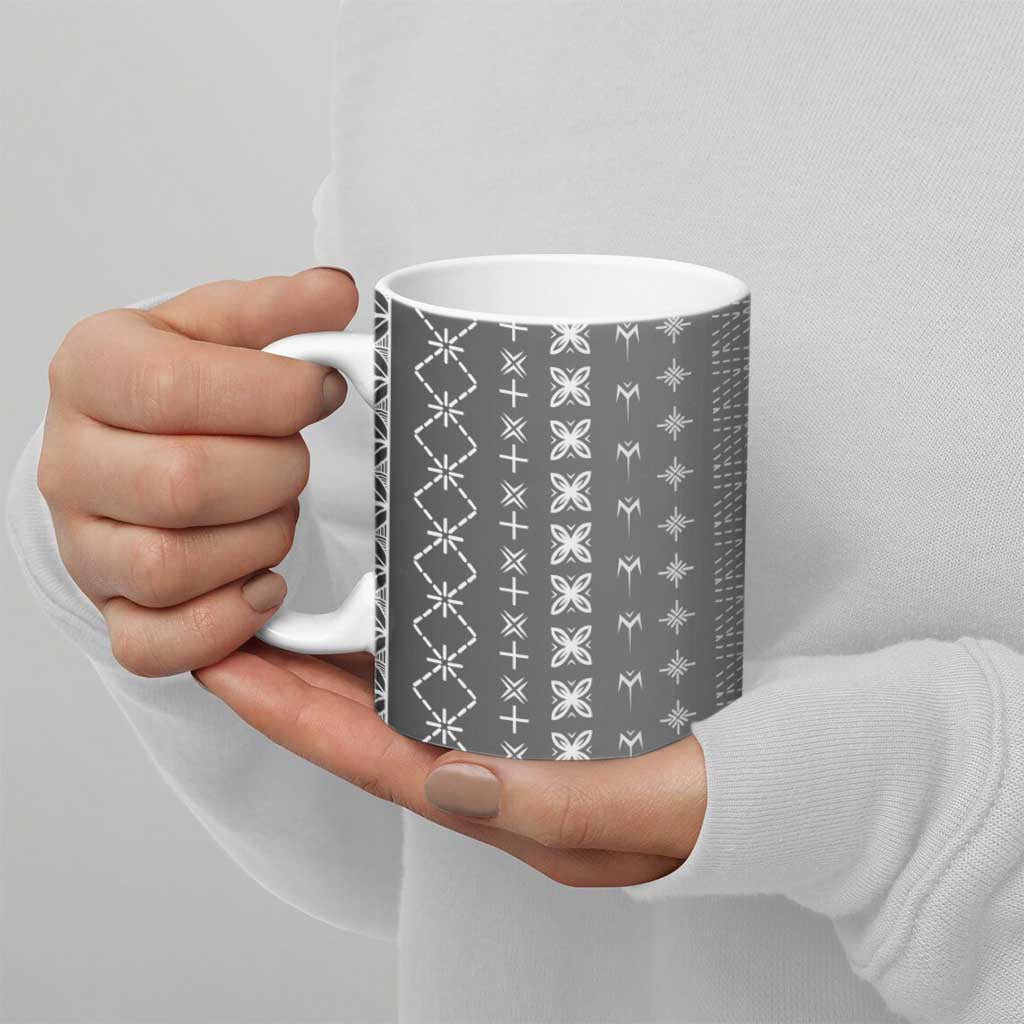 Black Samoa Malu Tattoo Inspired Ceramic Mug - Polynesian Pride