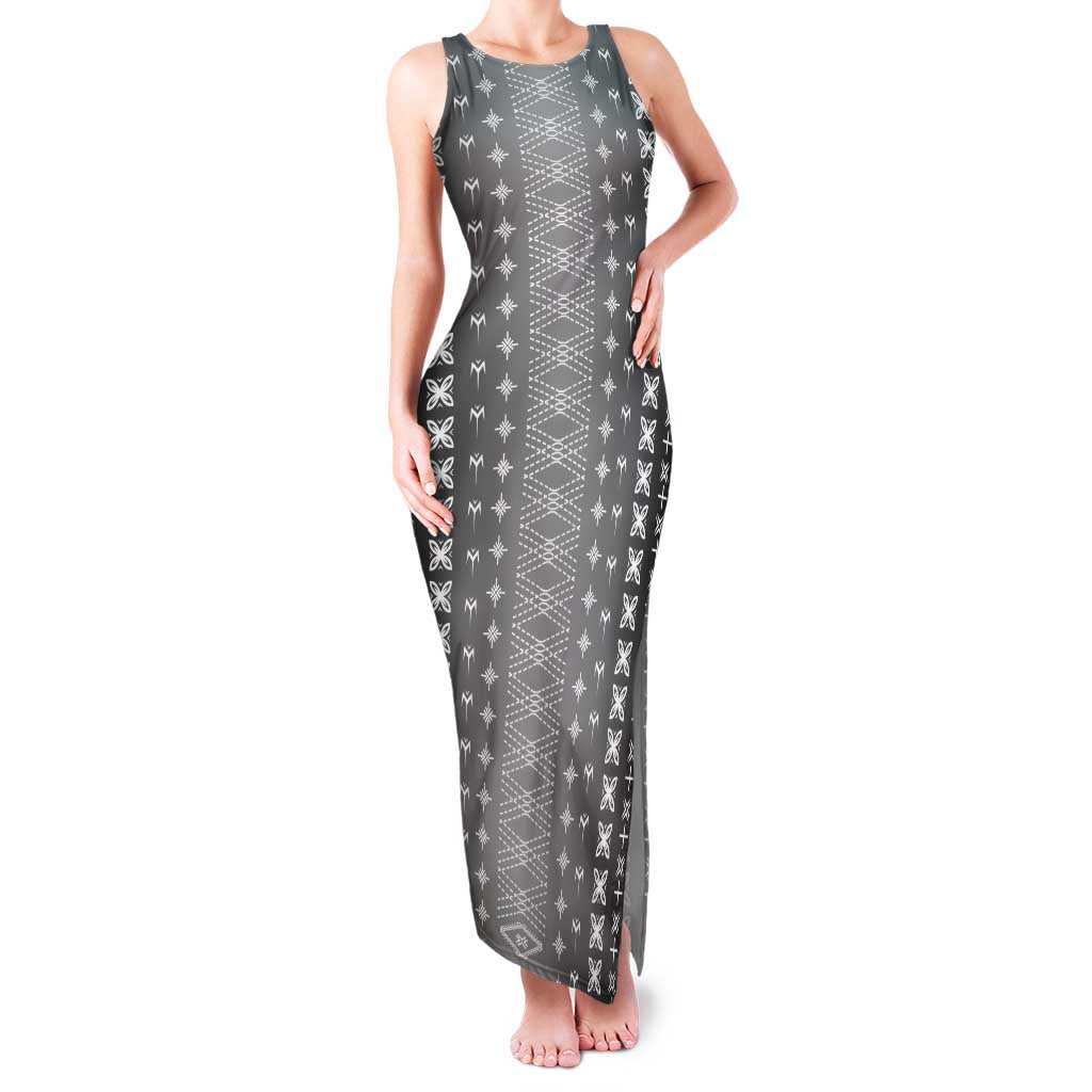 Black Samoa Malu Tattoo Inspired Family Matching Tank Maxi Dress and Hawaiian Shirt - Polynesian Pride