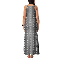 Black Samoa Malu Tattoo Inspired Family Matching Tank Maxi Dress and Hawaiian Shirt - Polynesian Pride
