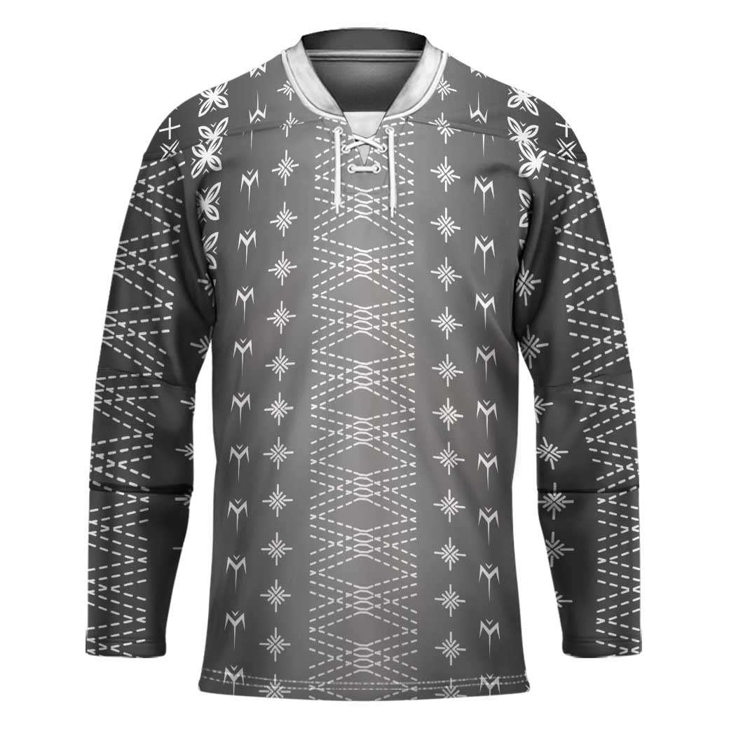 Black Samoa Malu Tattoo Inspired Hockey Jersey - Polynesian Pride
