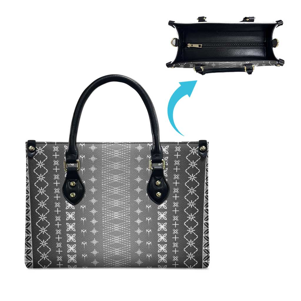 Black Samoa Malu Tattoo Inspired Leather Bag - Polynesian Pride