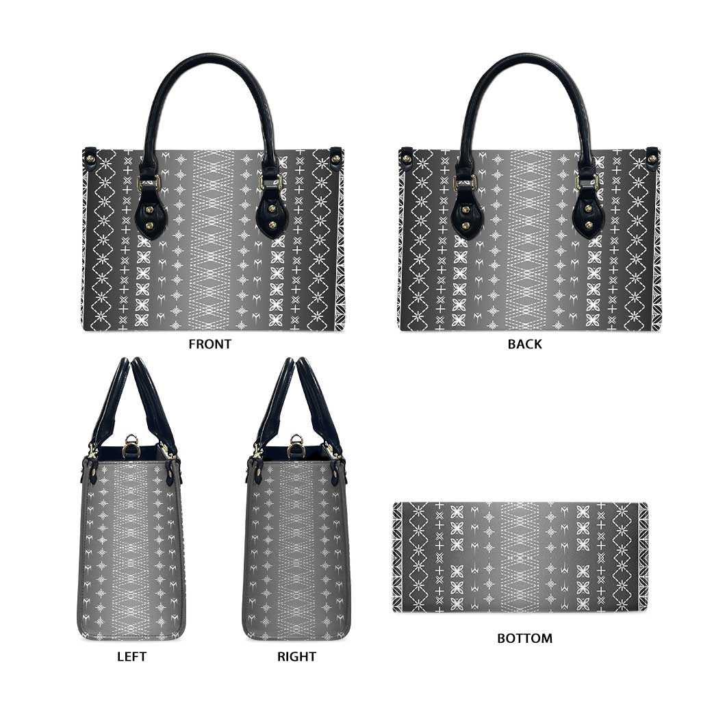 Black Samoa Malu Tattoo Inspired Leather Bag - Polynesian Pride