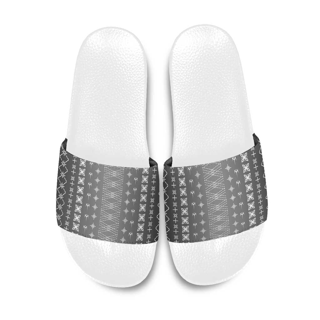 Black Samoa Malu Tattoo Inspired Slide Sandals - Polynesian Pride