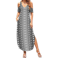 Black Samoa Malu Tattoo Inspired Summer Maxi Dress - Polynesian Pride