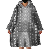 Black Samoa Malu Tattoo Inspired Wearable Blanket Hoodie - Polynesian Pride