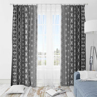 Black Samoa Malu Tattoo Inspired Window Curtain - Polynesian Pride