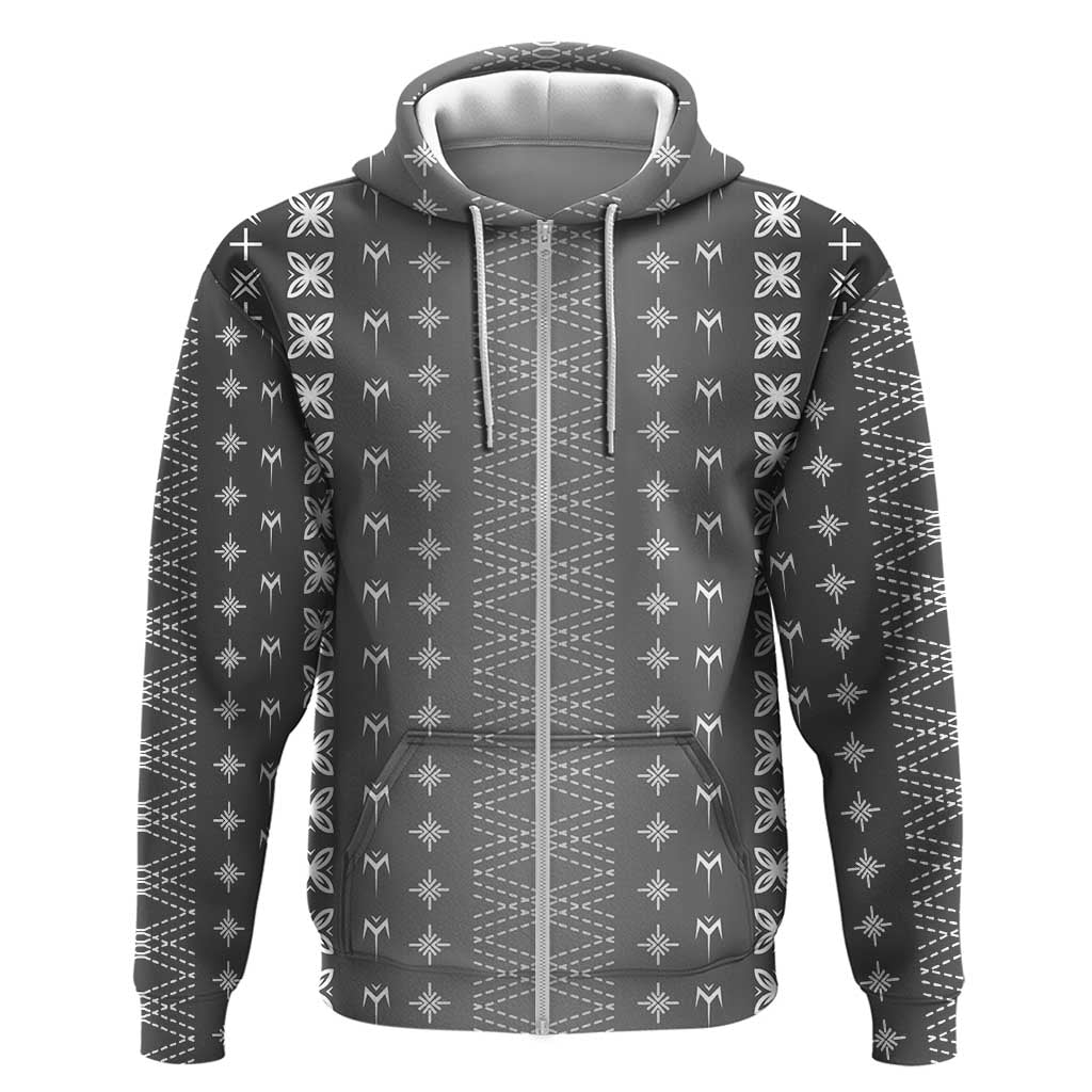 Black Samoa Malu Tattoo Inspired Zip Hoodie - Polynesian Pride
