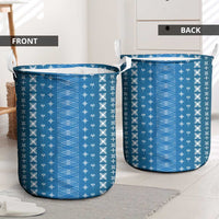 Blue Samoa Malu Tattoo Inspired Laundry Basket - Polynesian Pride