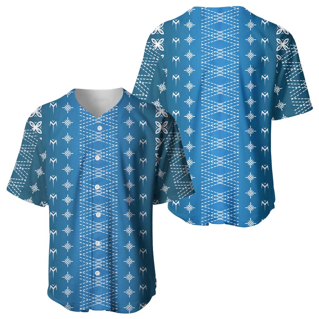 Blue Samoa Malu Tattoo Inspired Baseball Jersey LT05 - Polynesian Pride